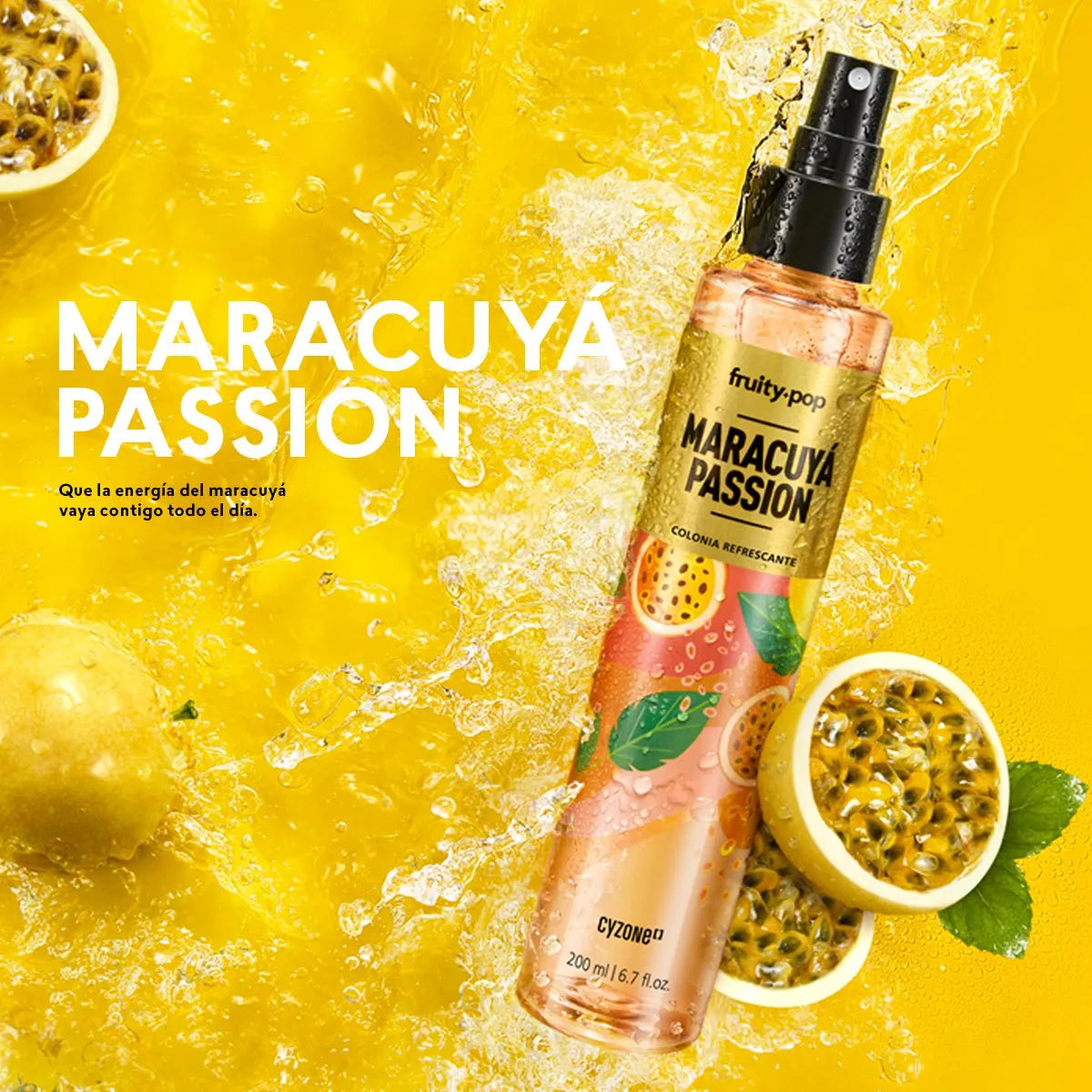 Colonia Cyzone Maracuyá Passion 200ml Frutal Refrescante