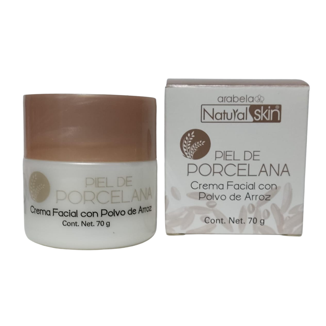 Crema Facial Polvo de Arroz 70gr Porcelana Mate Cutis Mixto