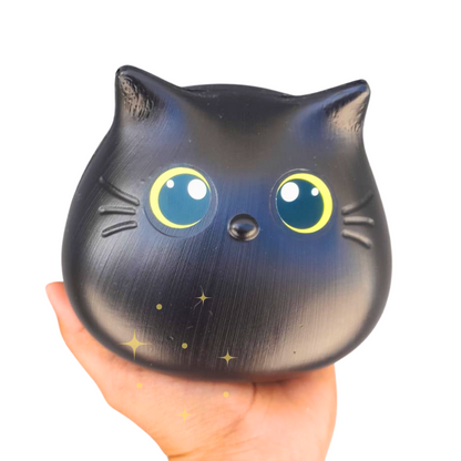 Alcancía Gato Negro Polietileno 13cm No se Rompe