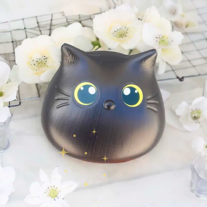 Alcancía Gato Negro Polietileno 13cm No se Rompe