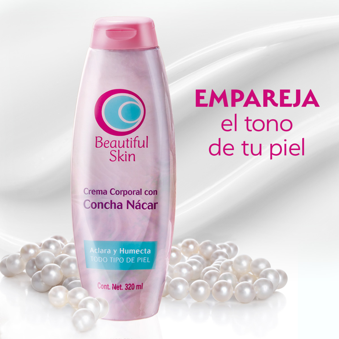 Crema Corporal Concha Nácar 320ml Empareja Tono Manchas