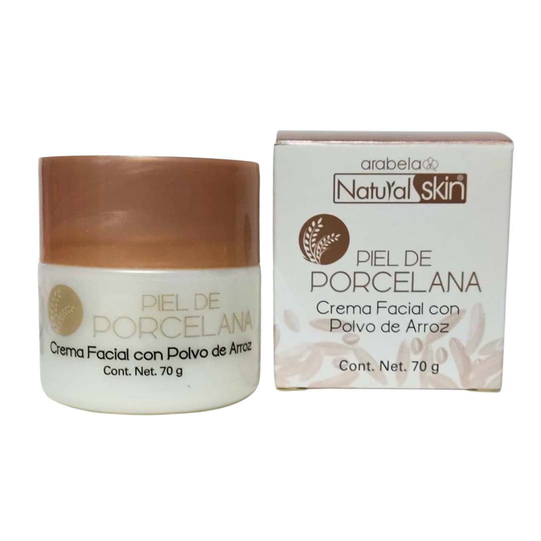Crema Facial Polvo de Arroz 70gr Porcelana Mate Cutis Mixto