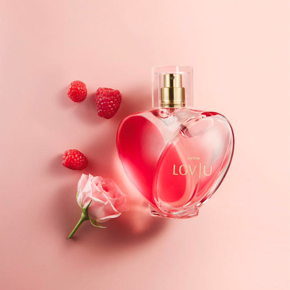 Perfume LovU 50ml Avon Floral Frutal Frambuesa Cashmere EDP