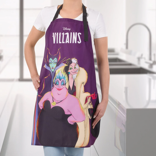 Mandil Villanas Disney 70x70 Coleccionable Utensilio Cocina