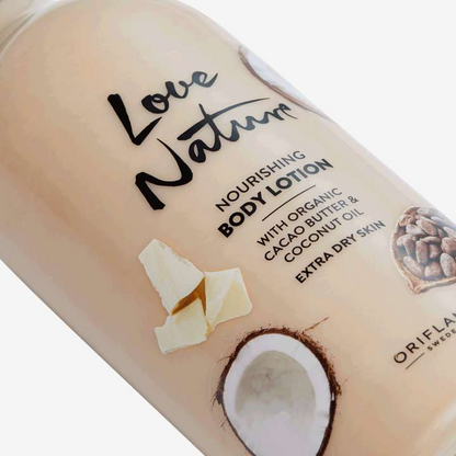 Crema Corporal Love Nature 750ml Cacao Coco Nutritiva