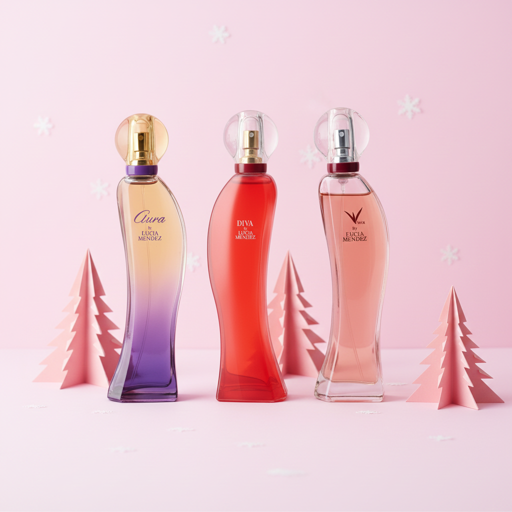 Set 3 Perfumes Lucia Mendez Aura Vivir Diva 60ml Coleccion