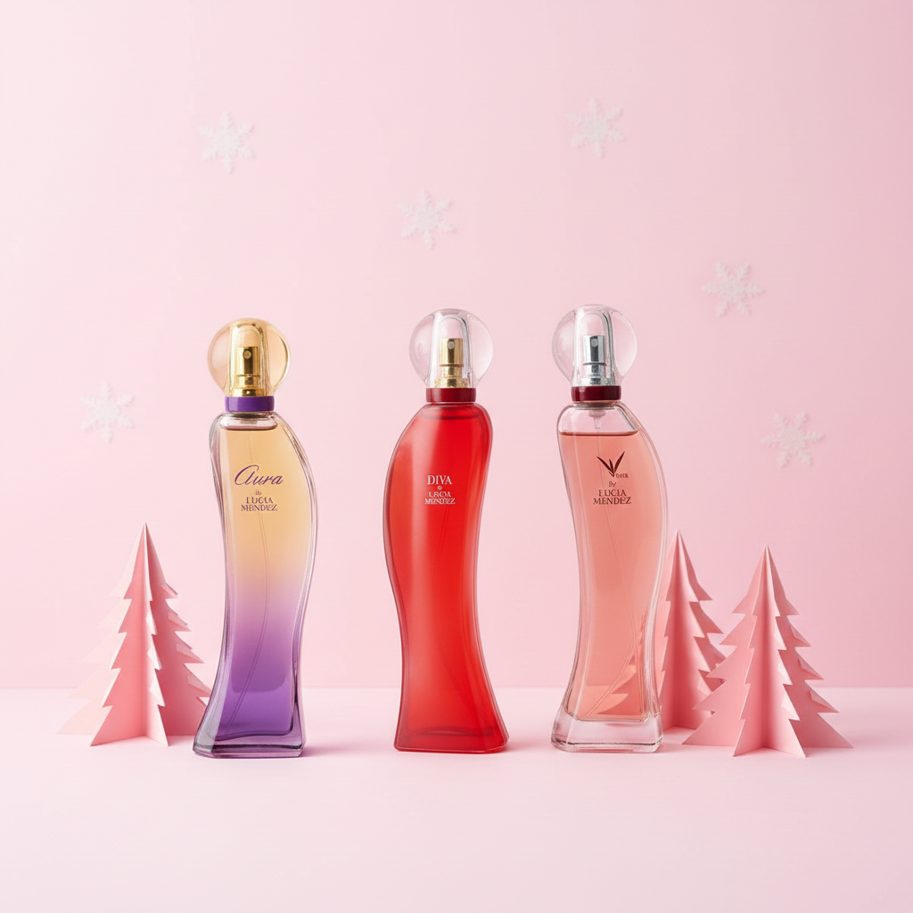 Set 3 Perfumes Lucia Mendez Aura Vivir Diva 60ml Coleccion